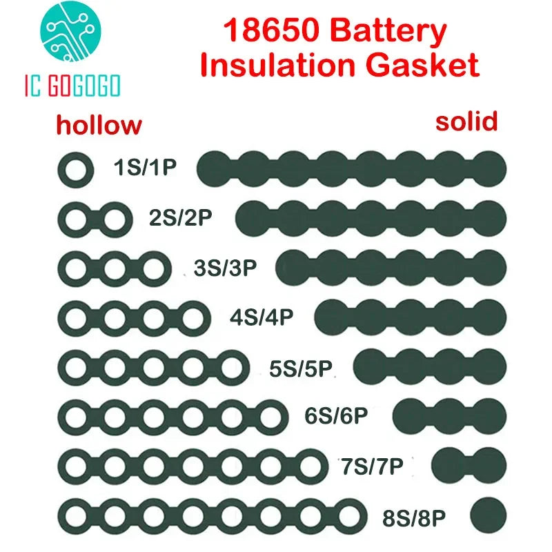 18650 Li-ion Battery Insulation Gaskets – Barley Paper Adhesive Pads for Lithium Cell Protection & Isolation