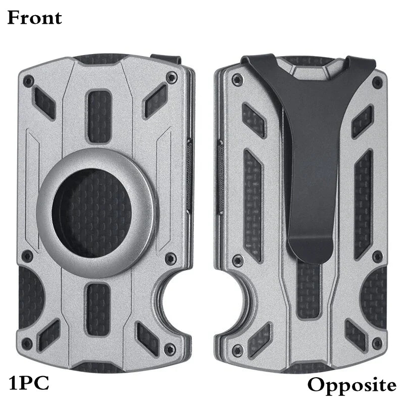 Metal AirTag Wallet Case – Slim Men’s Credit & ID Card Holder, Anti-Lost Protective Luxury Carteira