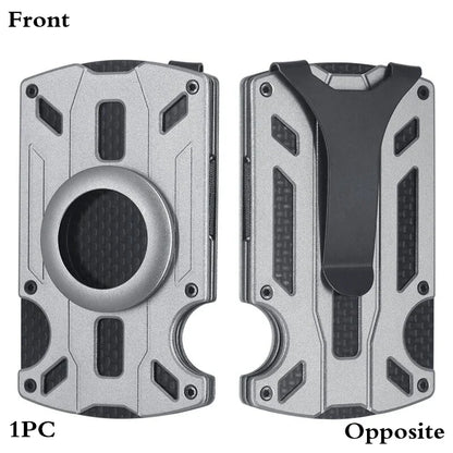 Metal AirTag Wallet Case – Slim Men’s Credit & ID Card Holder, Anti-Lost Protective Luxury Carteira