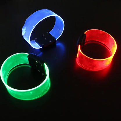 Silicone Sound Controlled LED Light Bracelet - Light-Emitting Bracelet for Entertainment Parties, Wristband with Halloween Theme