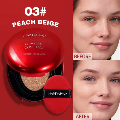 Air Cushion Foundation – Light Natural Moisturizing Concealer, Whitening, Oil-Control, Long-Lasting Base Makeup for Women (Korean Cosmetic)