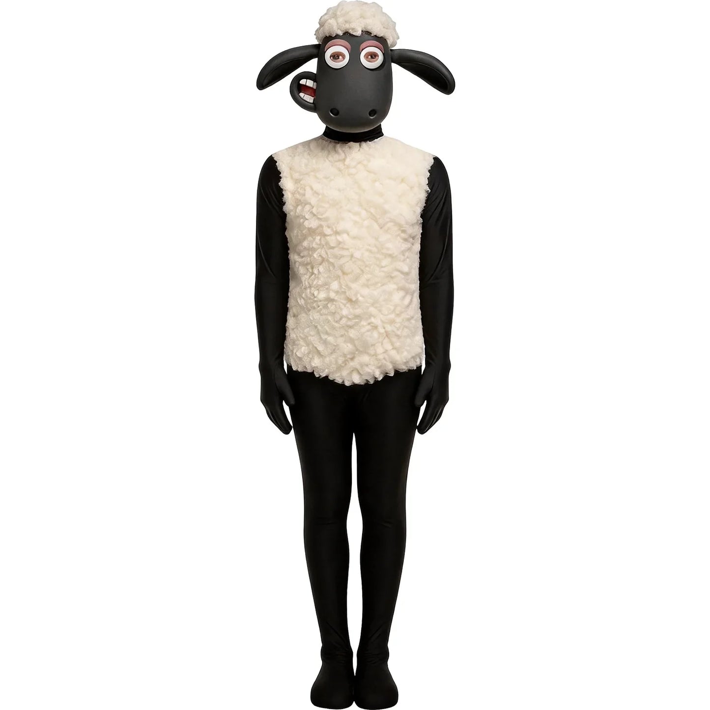 Shaun Sheep Cosplay Jumpsuit - Funny Black Sheep Hooded Costume for Halloween & Animal Parties