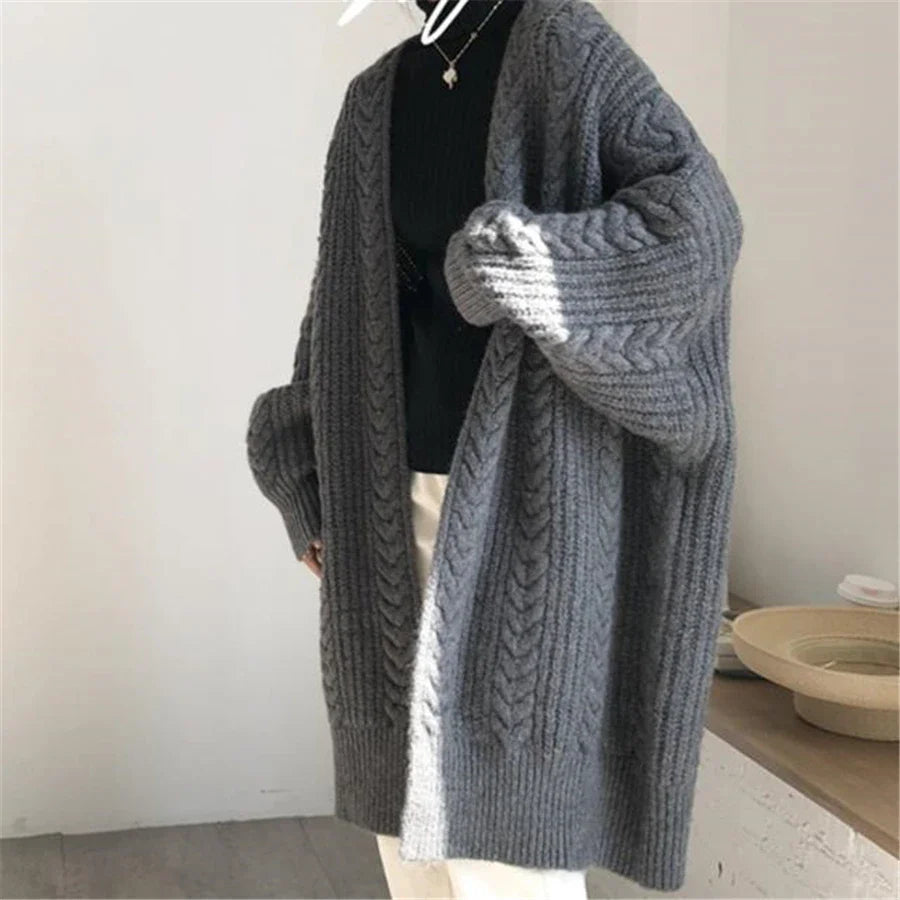 Women's Hollow Out Knitted Cardigan Coat – Casual Loose Fit, Big Size 4XL, Long Gilet Sweater Jacket
