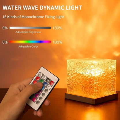 Ocean Wave Projector Light – 16 Colors Aurora Glow Lamp, Underwater Projector for Home, Office, Bar, Restaurant Night Light