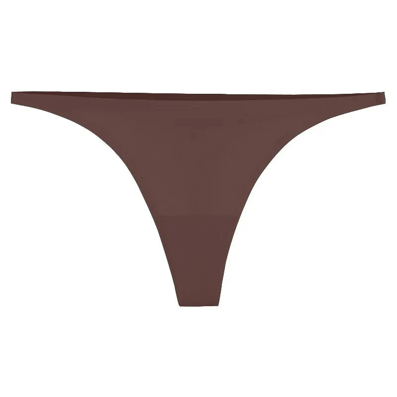 2024 Seamless Ice Silk Panties for Women – Soft, Thin Thongs, Satin Bikini String Underwear