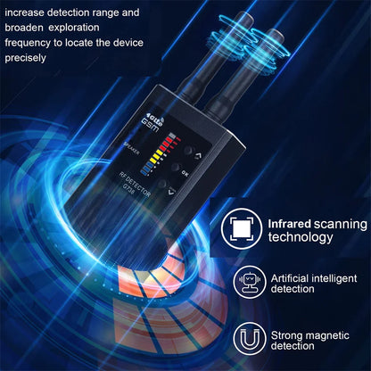 G638 Anti-Spy Wireless RF Signal Detector — GSM, GPS Tracker & Hidden Camera Finder, Professional Military Version