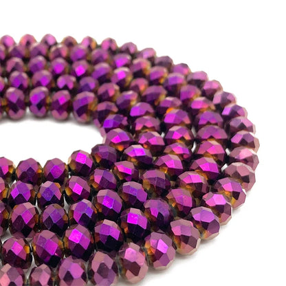 Faceted Crystal Glass Beads 2-8mm Loose Spacer Beads for DIY Jewelry Making Bracelets & Earrings