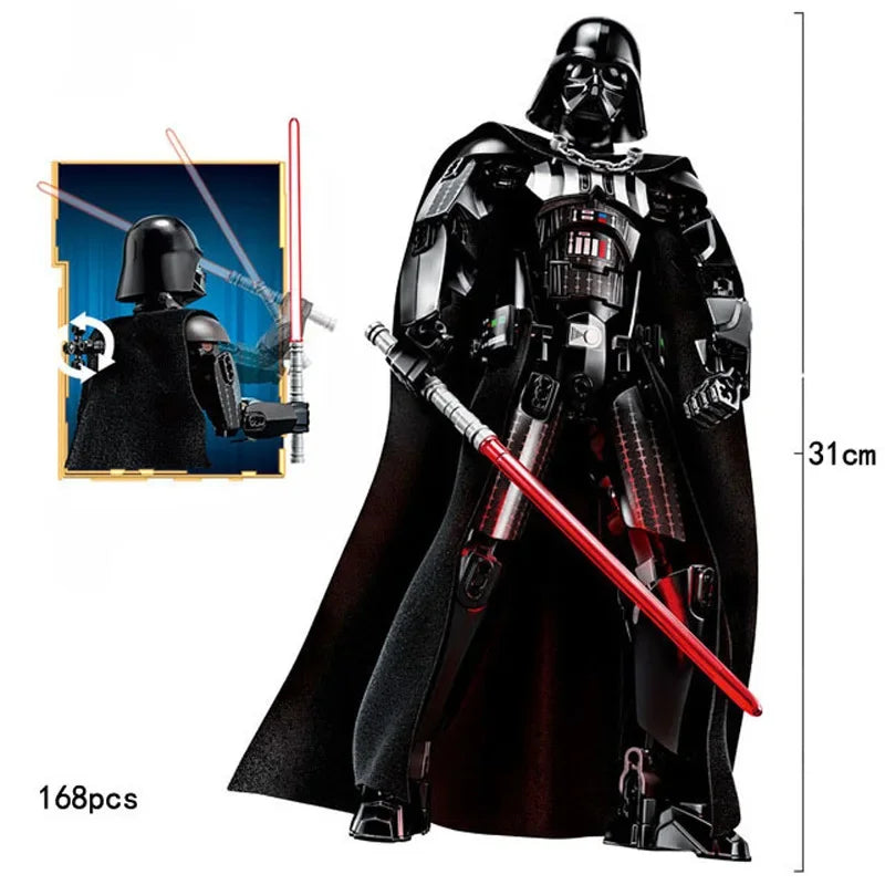 Space Wars Buildable Action Figures — Kylo Ren, Chewbacca, Boba Fett, Jango Fett & General Grievous Toys for Kids (KSZ605/617/326)