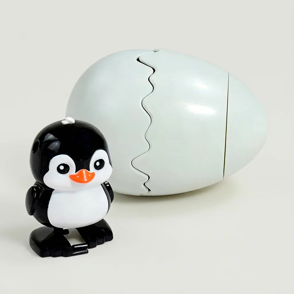 Cute Wind-Up Bouncing Egg Chick Toy – Funny Jumping Animal Stress Relief Toy for Kids