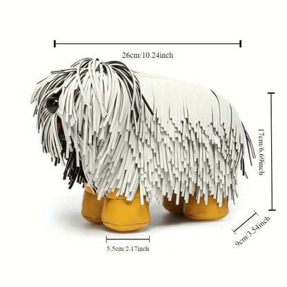 Women’s Luxury Designer PU Leather Crossbody Wallet – Cute Dog-Shaped Evening Handbag