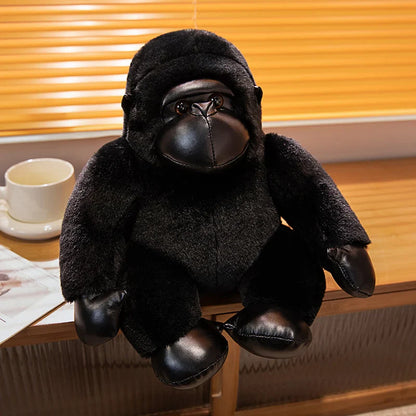 35/50/65cm Big Black Gorilla Plush Toy – Cute Stuffed King Kong Monkey for Birthday Gifts