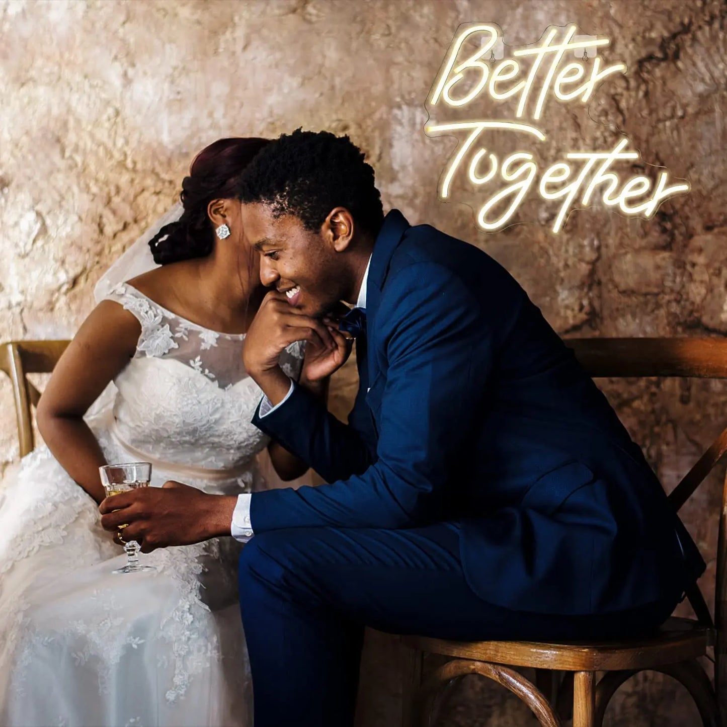 Better Together Neon LED Sign – Home, Wedding & Bar Wall Decor for Bedroom, Party & Gift