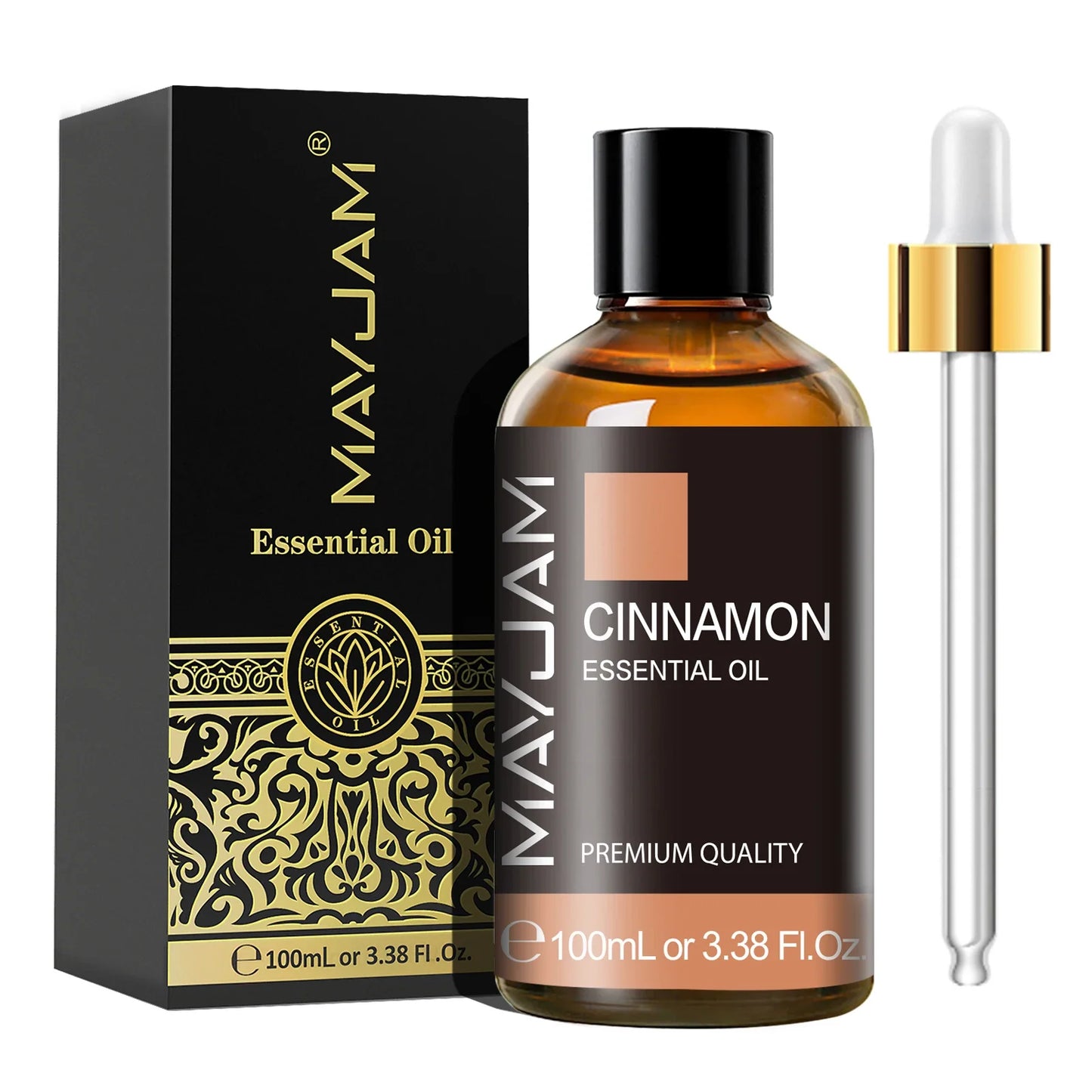 MAYJAM 100ml Essential Oil with Dropper - Sandalwood, Lavender, Eucalyptus & Vanilla for Humidifiers & Candles