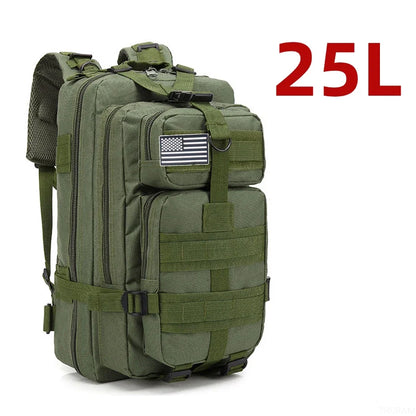 25L/50L Nylon Waterproof Backpack - Outdoor Trekking, Fishing, Hunting, Tactical Sports Rucksack for Camping & Hiking