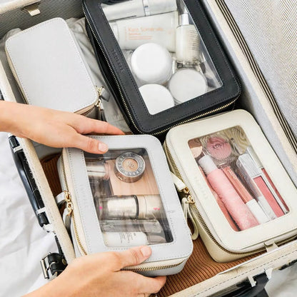 Portable Waterproof Travel Cosmetic Bag – Transparent Dustproof Toiletry Organizer