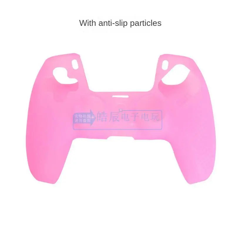 Anti-Slip Studded Silicone Cover for PS5 DualSense Controller - Water Print Rubber Skin with 2 Thumb Grips