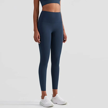 Women’s Lycra Four-Way Stretch Yoga Pants – High Waist Seamless Sports Leggings, T-Line Free Gym Fitness Wear