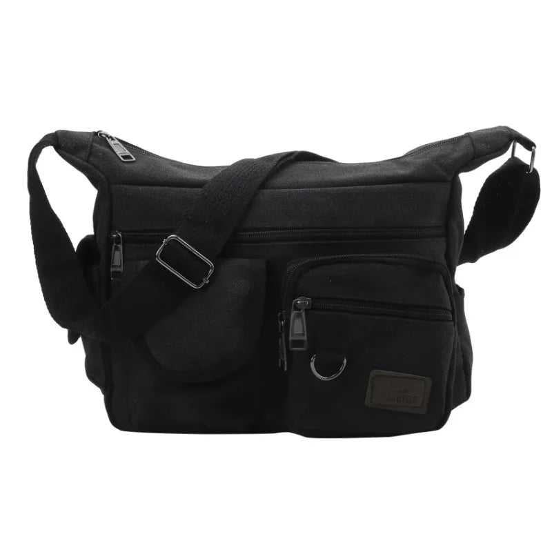 Men's Casual Sling Bag – Vintage Crossbody Messenger Shoulder Bag for Travel & Outdoor Use