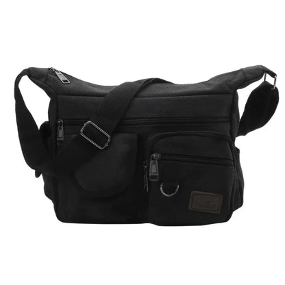 Men's Casual Sling Bag – Vintage Crossbody Messenger Shoulder Bag for Travel & Outdoor Use