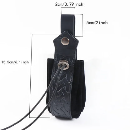 UYEE Medieval Vegvisir Knight Belt – PU Leather Waistband, Retro Renaissance Design for Men