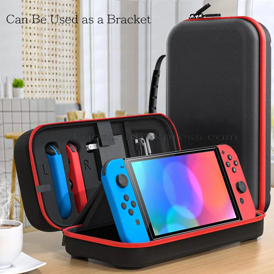 Nintendo Switch OLED Large Storage Bag — Portable Carrying Case, Anti-Scratch Oxford Cloth Travel Bag