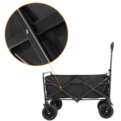 500lbs Heavy Duty Foldable Wagon — Portable Outdoor Utility Cart, Collapsible Shopping, Beach & Garden Pull Trolley
