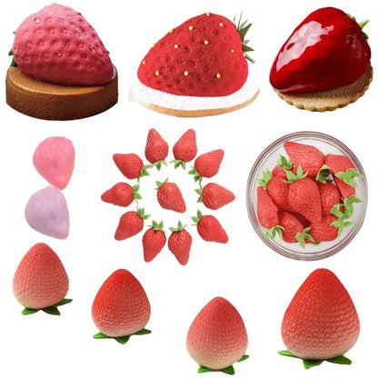 Raspberry & Strawberry Silicone Mousse Mold — Chocolate, Fondant & Dessert Baking Tool for Home & Bakery