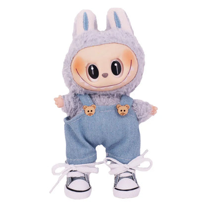 3.8cm Doll Canvas & Leather Shoes for 17cm Labubu Dolls – Cute Doll Clothes Accessories & Gift for Girls