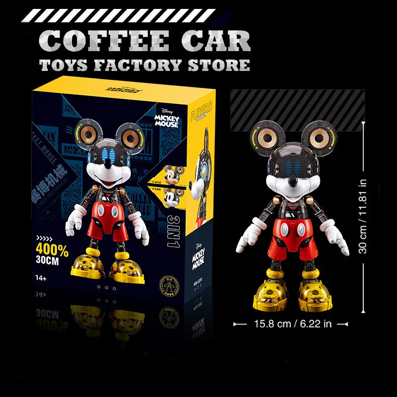 Disney 30cm Mickey Mouse 3D Bricks Model – Cute Anime Building Blocks Action Figure Toy & Cartoon Decor Gift