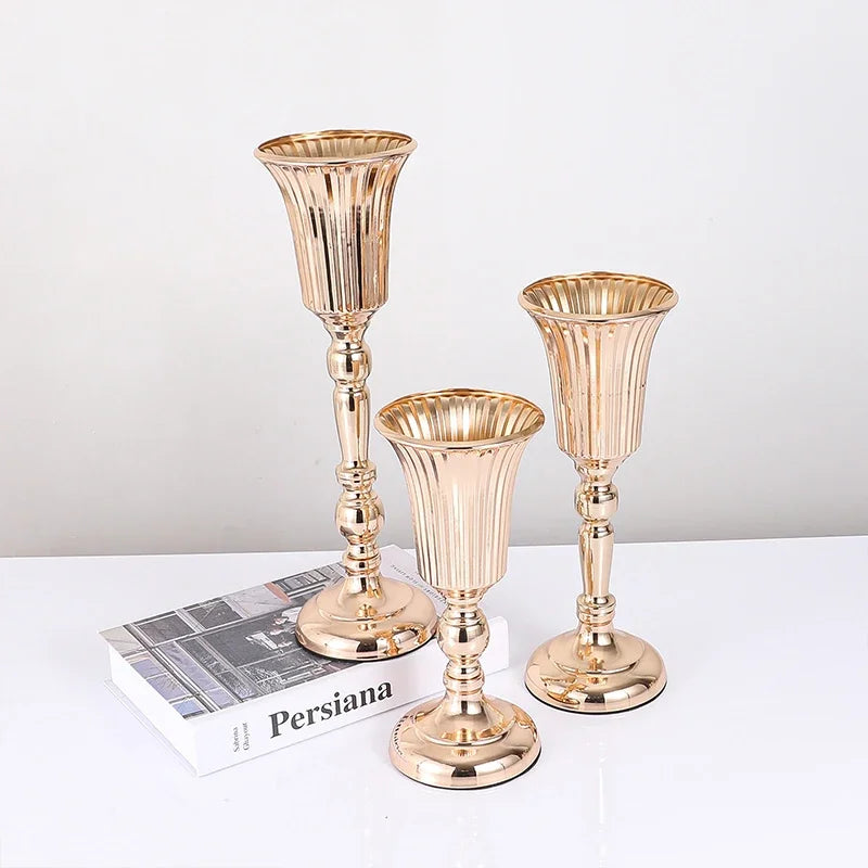 Retro Wrought Iron Flower Pots — Wedding, Dried Flower & Home Decoration Vases for Hotel & Event