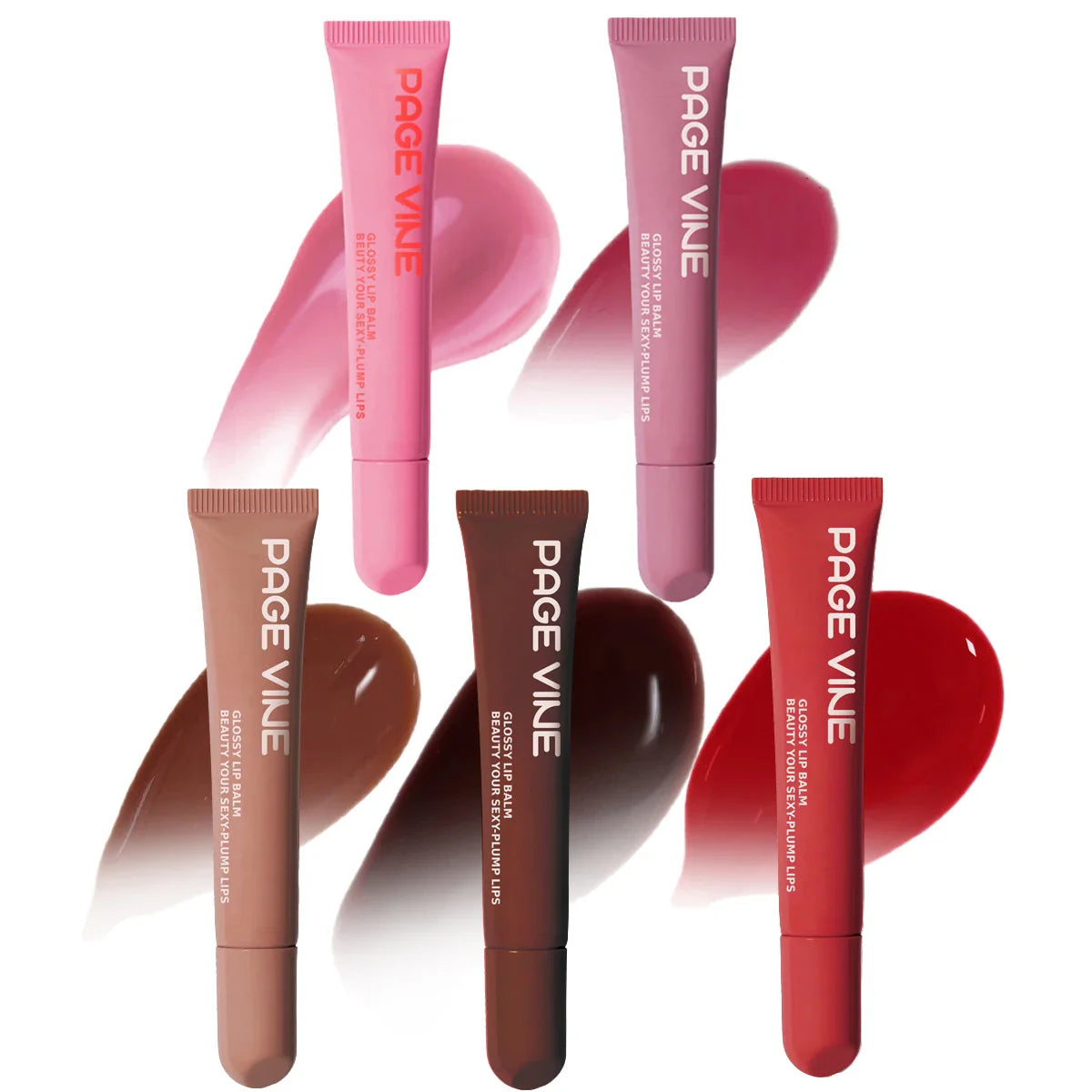 Moisturizing Lip Gloss Phone Case — Transparent Raspberry Jelly Lipstick Balm Hydrating Gloss