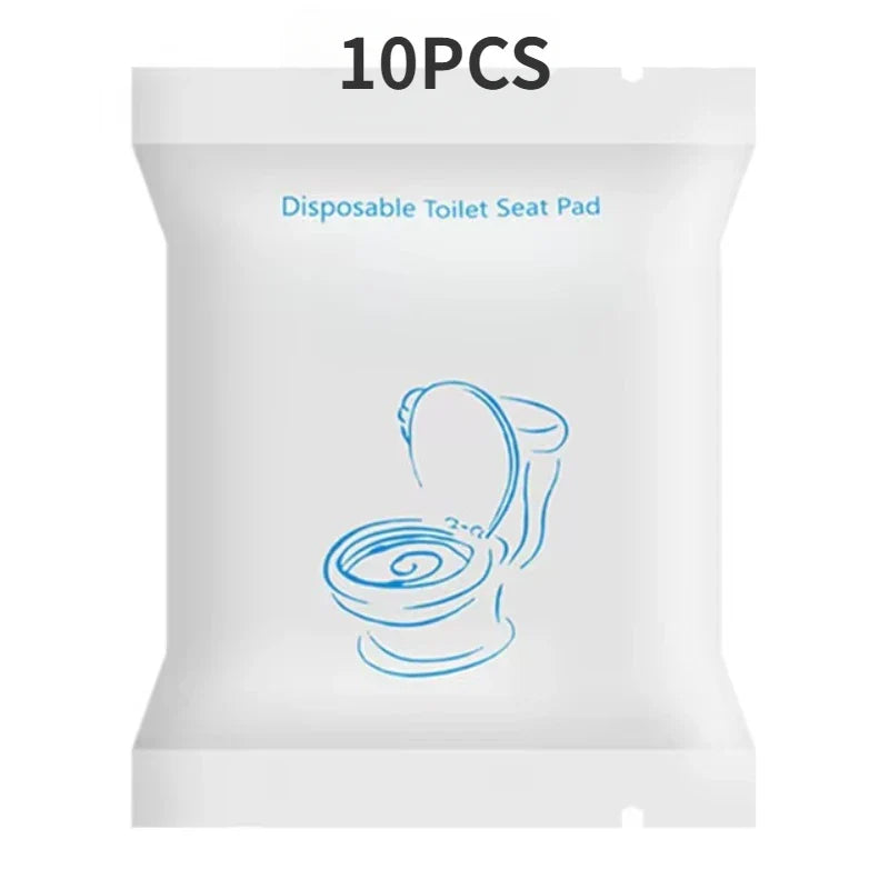 Disposable Toilet Seat Cover — Waterproof Non-Woven Travel & Hotel Bathroom Protective Cushion with Individual Packaging