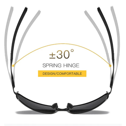 Aoron Polarized Sunglasses — Unisex Driving Mirror Sun Glasses with Metal Frame & UV400