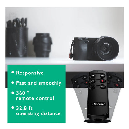 Hanpusen RMT-P1BTA Wireless Camera Remote - Bluetooth Shutter Release for Sony ZV-1F, A7IV, A6700 & More