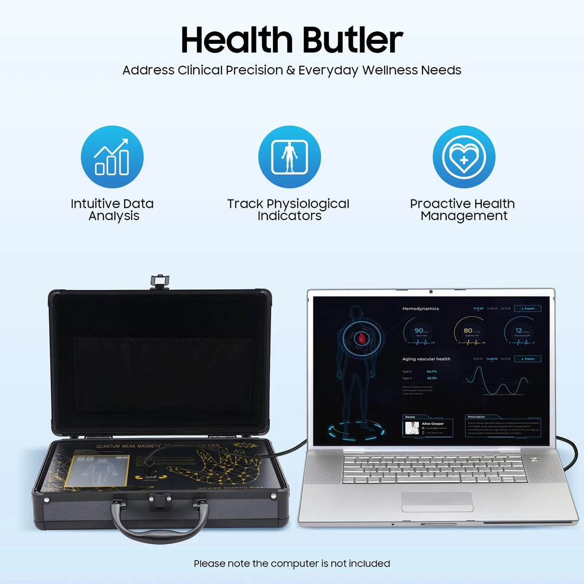 Quantum Analyzer Quantum Resonance Magnetic Scanner - Body Wellness Analysis Assistant for Spa, Club & Clinic