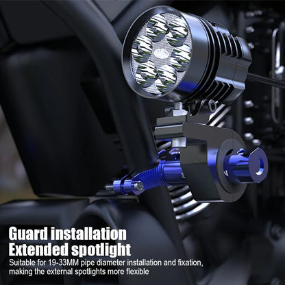 Motorcycle Handlebar Spotlight Bracket – Aluminum Alloy Extension for Rearview Mirror & Seat Retrofit Accessories