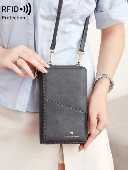 New Travel Passport Wallet – Fashionable Multi-Functional Double Zipper PU Leather Passport Cover with Clip