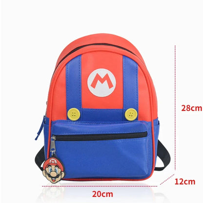 Super Mario Mini Backpack – Kids Cosplay Anime School Bag PU Leather Boys & Girls