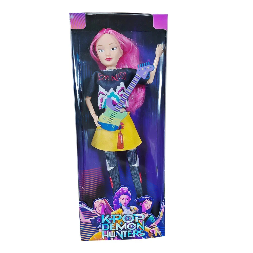 NEW KPop Demon Hunters Action Figure Dolls – Rumi, Mira, Zoey Princess DIY Plastic Toys for Girls