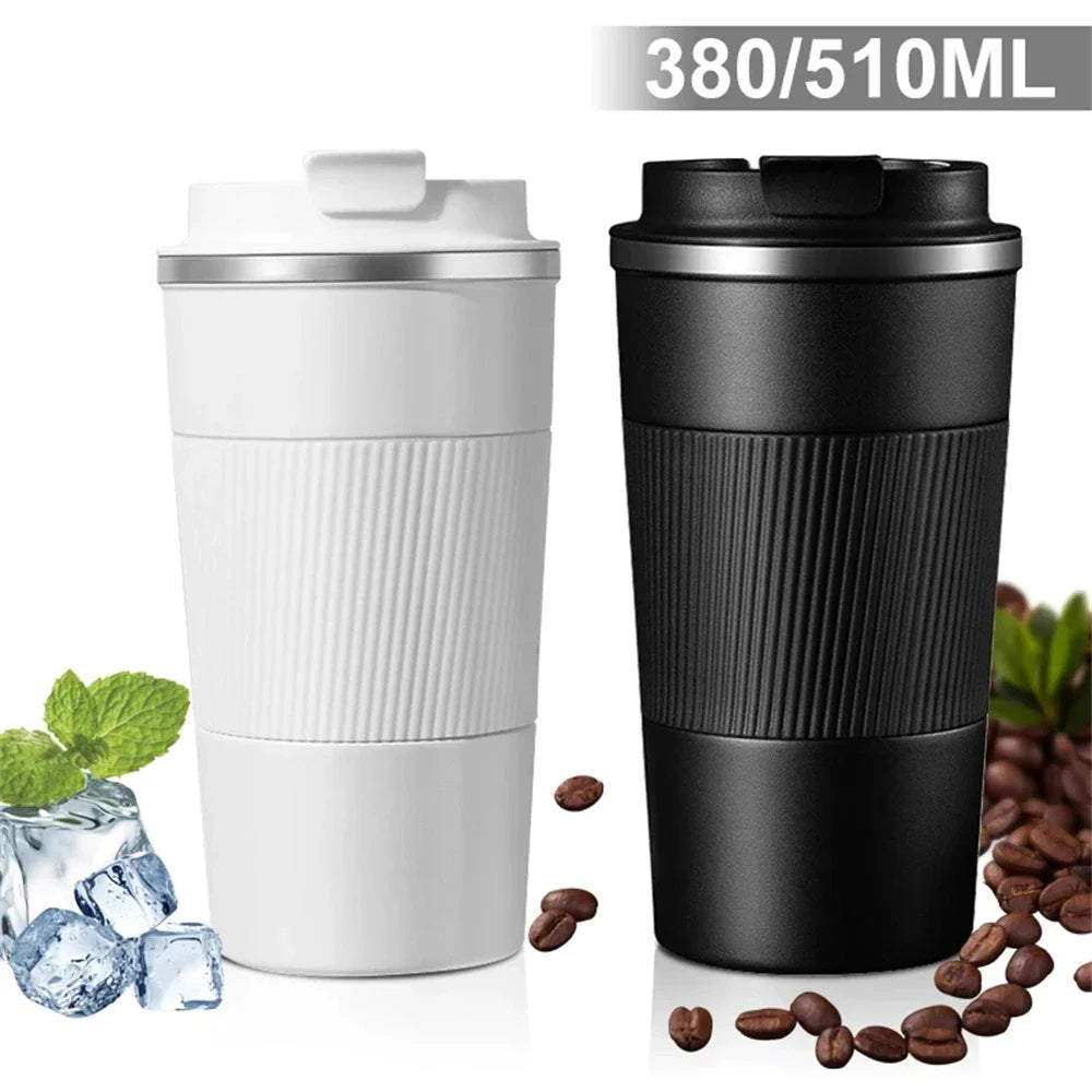 Stainless Steel Coffee Cup - Double Layer Vacuum Insulated Office Mug, Portable Outdoor Car Water Cup, Fashionable Travel Mug