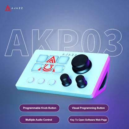 AJAZZ AKP153E 15-Key Programmable Macro Keyboard – Multifunction Desktop Control Panel Mini Console for Custom Shortcuts