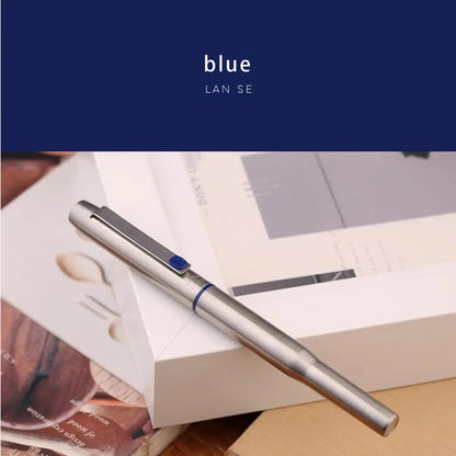 MAJOHN B25 Fountain Pen – Stainless Steel Imported F Nib with Ink Absorber, Dual-Purpose High-End Office Stationery