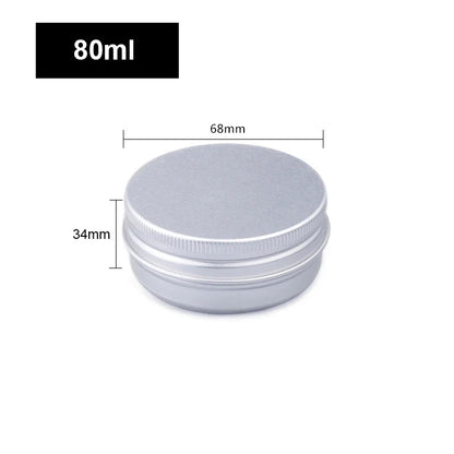 1/5/10pcs Empty Silver Aluminum Tins – 5-250ml Screw Top Round Containers for Candles, Spices & Storage