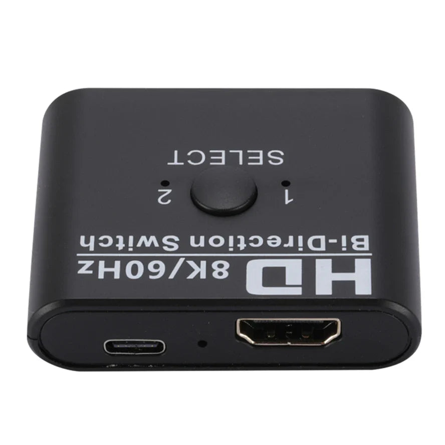 4K HDMI Bi-Directional Switch – 2 Port 8K 60Hz HDMI Splitter for Laptop, PC, Xbox, PS3/4/5, TV Box to Monitor Adapter