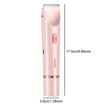 Women’s 2-in-1 Electric Razor – Dual-Head Painless Wet & Dry Bikini Trimmer with Detachable Head Shaver