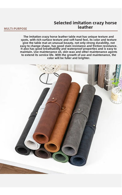 Waterproof PU Desk Pad – Large Non-Slip Mouse Pad & Keyboard Mat for Computer Laptop, Easy to Clean Protective Cover