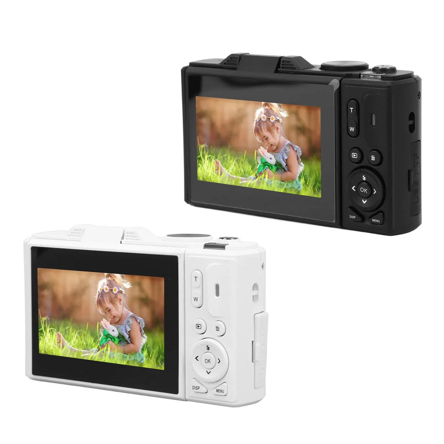 Retro 64MP Digital Camera – Stabilization Video, Pause Function, 3-Inch IPS Screen for Vlogging & Beginners