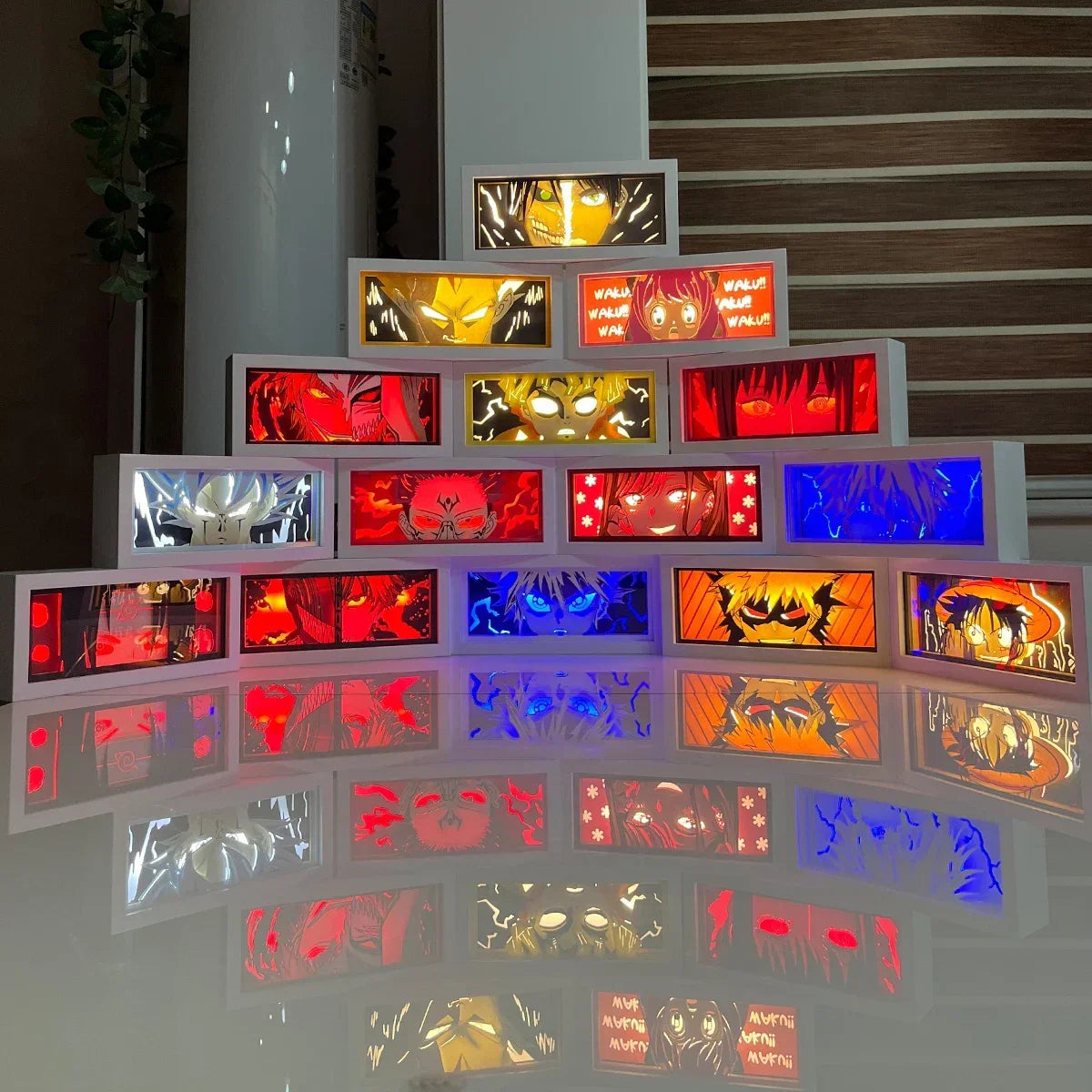 3D LED Anime Shadow Lamp – Laser Carving Night Light, Table Lamp for Room Decoration, Party and Gift