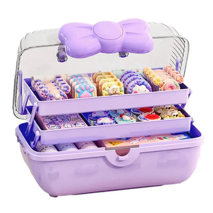 Multi-Layer Hairpin & Jewelry Storage Box — Cute Organizer for Girls’ Hair Accessories and Toys