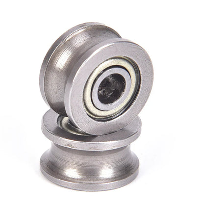 10pcs U624ZZ U Groove Ball Bearings - 4x13x7mm Guide Pulley for Rail Track Linear Motion